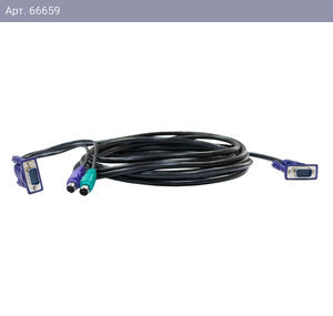 Кабель D-Link DKVM-CB5/B1A Кабель KVM длиной 5 м с разъемами VGA и PS/2 для DKVM-4K/B