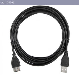 Кабель ACD-U2AAF-30L |ACD-U2AAF-30L| USB 2.0, A male - A feмale, ТТХ: |ACD-U2AAF-30L| (7/0.12BC+PE)*1P+(7/0.12BC+PE)*2C+7/0.12BC+AL+PVC OD4.0, Черный, 3м (742064)