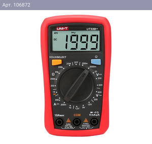 Мультиметр UNI-T UT33B+ , 600В, 10А, 200МОм, ручной выбор диапазона измерений, функция тестирования элементов питания 1,5В / 9 В / 12 В