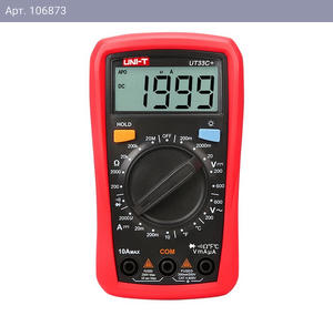 Мультиметр UNI-T UT33C+ , 600В, 10А, 200МОм, ручной выбор диапазона измерений, режим измерения температуры