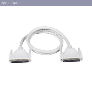 Кабель Advantech PCL-10125-3E с двойным экранированием, с 2-мя разъемами DB-25, 3м, ПВХ, номинальное напряжение до 15В Advantech Кабель для передачи электрического сигнала между узлами системы, Double-shielded cable with 25-pin D-sub connectors