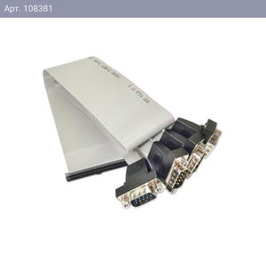Кабель Advantech 1700000447 F на 4 порта СОМ RS-232, ПВХ, IDC 40P-2.0 - 4xRS-232 D-SUB 9P (M), изоляция 5 В Advantech F Cable IDE#2 40P-2.0/D-SUB 9P(M)*4 45cm