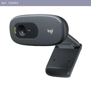 Веб-камера Bad Pack Logitech C270 черная, 3Mp интерполяция, HD 720p@30fps, угол обзора 60°, складная конструкция, USB2.0, кабель 1.5м {8} (960-001063)
