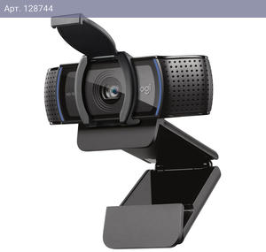 Веб-камера Logitech C920e черная, 3Mp, FHD 1080p@30fps, автофокус, угол обзора 78°, складная подставка, USB2.0, кабель 1.5м