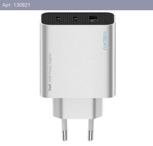 Сетевое зарядное устройство CUKTECH GaN Charger 65W Type-C x2, USB-A x1
