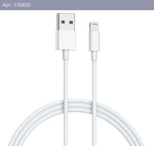 USB кабель CUKTECH USB-A to Lightning charging cable (1m)
