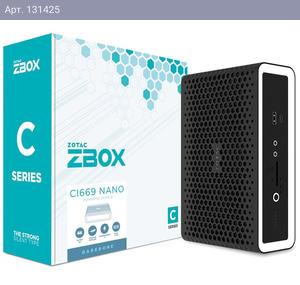 Платформа системного блока с ЦПУ Zotac ZOTAC ZBOX NANO, SFF, FANLESS, i7-1355U, 2 DDR5 SODIMM, M.2 SSD, 2.5