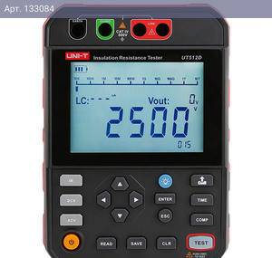 Измеритель сопротивления изоляции UT512D до 2,5 кВ, до 1 ТОм память на 999 измерений, CAT IV 600 В
