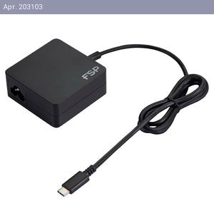 Адаптер питания FSP NB C 65W (FSP065-A1BR3) AC-DC 65W Adapter, Вход C6 (для ноутбучного кабеля), Кабель 1000мм, Выход USB Type-C, 5V/9V/12V/15V/20V автовыбор. RETAIL