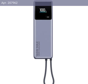 Внешний аккумулятор со встроенным кабелем Xiaomi 165W Power Bank 10000mAh (Integrated Cable) GL