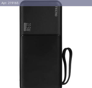 Внешний аккумулятор Tecno OnGO L101Q 10000mAh QC3.0/PD3.0 22.5W 3A 2xUSB-A/USB-C черный