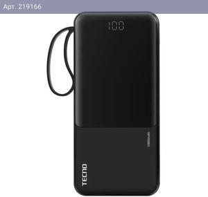 Внешний аккумулятор Tecno OnGO L101 10000mAh 12W 2.4A 2xUSB-A/USB-C черный