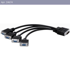 Кабель Matrox Кабель интерфейсный Matrox (CAB-L60-4XAF) Quad analog upgrade cable (Кабель для апгрейда 3-х портовой карты в 4-х портовую)