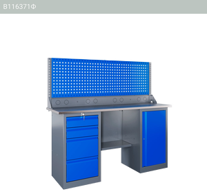 Верстак слесарный двухтумбовый,ВхШхГ 1473x1600x500, SLF 161.47.1-1R