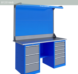 Верстак слесарный двухтумбовый, ВхШхГ 1965x1596x696,TNC 161.35.1-2F