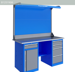 Верстак слесарный двухтумбовый, ВхШхГ 1965x1596x696, TNC 161.48.1-2F