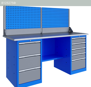 Верстак слесарный двухтумбовый, ВхШхГ 1470x1796x696, TNC 181.35.2-1