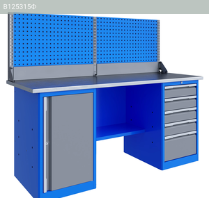 Верстак слесарный двухтумбовый, ВхШхГ 1470x1796x696, TNC 181.57.2-1