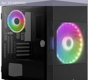 Компьютерный корпус mATX Aerocool Atomic-G-BK-v1 черный