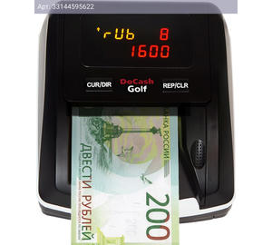 Детектор банкнот DoCash Golf АКБ черный (12953/29135)