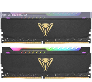 Оперативная память Patriot Viper Steel RGB DDR4 - 2x 8Gb, 3600 МГц, DIMM, CL20 (pvsr416g360c0k)