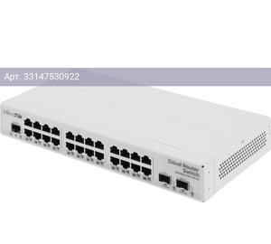 Коммутатор управляемый MikroTik CRS326-24G-2S+IN