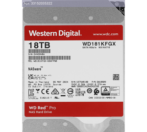 Жесткий диск WD Red Pro WD181KFGX 18TB, SATA III, 3.5