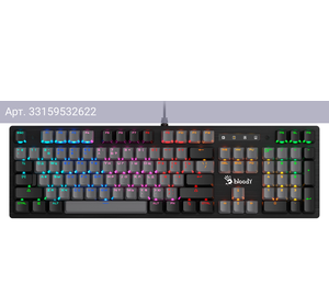 Клавиатура A4Tech Bloody B828N, русские и английские буквы, черный (b828n (grey+black))