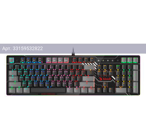 Клавиатура A4Tech Bloody B808N, русские и английские буквы, черный (b808n (raven))