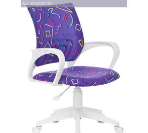 Кресло детское Бюрократ KD-W4, обивка: ткань, цвет: фиолетовый (KD-W4/STICK-VIOLET)