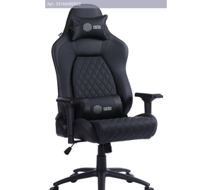 Кресло игровое Cactus CS-CHR-130, обивка: экокожа, цвет: черный