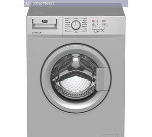 Стиральная машина узкая Beko WRS55P1BSS, с фронтальной загрузкой, 5кг, 1000об/мин (7320510018)