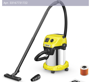 Строительный пылесос Karcher WD 3 P S V-17/4/20 желтый (1.628-190.0)