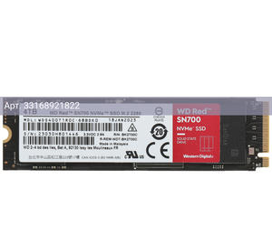 Твердотельный накопитель WD Red SN700 4096ГБ, M.2 2280, PCIe 3.0 x4, M.2 WDS400T1R0C