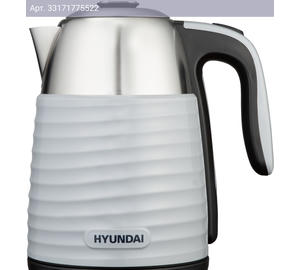 Чайник электрический Hyundai HYK-S4804 серый/черный, металл