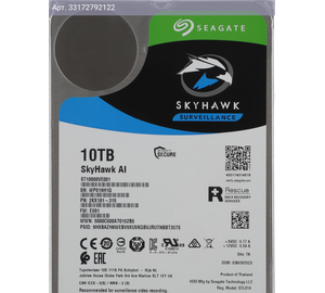 Жесткий диск Seagate SkyHawkAI ST10000VE001 10TB, SATA III, 3.5