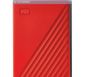 Внешний жесткий диск 4TB WD My Passport WDBPKJ0040BRD-WESN красный USB3.2 Gen1