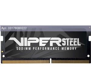 Оперативная память Patriot Steel Series DDR4 - 16GB, 3200 МГц, SO-DIMM, CL22, RTL (pvs416g320c8s)