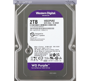 Жесткий диск WD Purple WD22PURZ 2TB, SATA III, 3.5