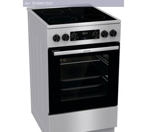 Плита электрическая Gorenje GECS5C70XA, стеклокерамика, нержавеющая сталь/черный