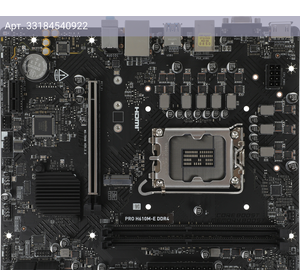 Материнская плата MSI PRO H610M-E DDR4, Soc-1700, Intel H610, mATX
