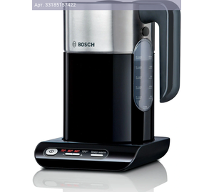 Чайник электрический Bosch TWK8613P черный/серебристый, металл/пластик