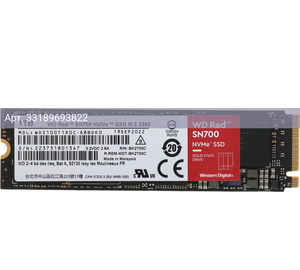 Твердотельный накопитель WD Red SN700 1024ГБ, M.2 2280, PCIe 3.0 x4, M.2 WDS100T1R0C