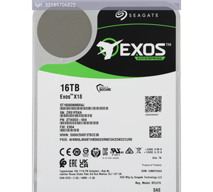 Жесткий диск Seagate Exos X18 ST16000NM004J 16TB, SAS 3.0, 3.5