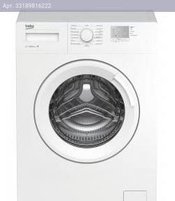 Стиральная машина узкая Beko WRS5511BWW, с фронтальной загрузкой, 5кг, 1000об/мин (7320110005)