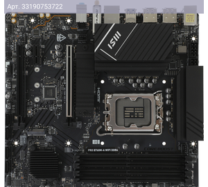 Материнская плата MSI PRO B760M-A WIFI DDR4, Soc-1700, Intel B760, mATX