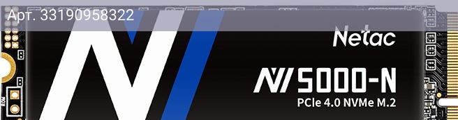 Твердотельный накопитель Netac NV5000-N 500ГБ, M.2 2280, PCIe 4.0 x4, M.2 NT01NV5000N-500-E4X