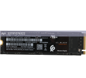 Твердотельный накопитель WD Black SN850X 1024ГБ, M.2 2280, PCIe 4.0 x4, M.2 WDS100T2X0E