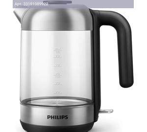 Чайник электрический Philips HD9339/80 прозрачный/нержавеющая сталь, стекло/пластик