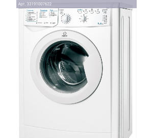 Стиральная машина узкая Indesit EcoTime IWSB 5105, с фронтальной загрузкой, 5кг, 1000об/мин (869990629100)